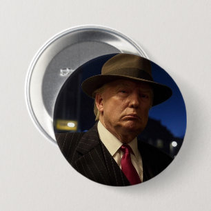 American President Donald Trump Godfather Button