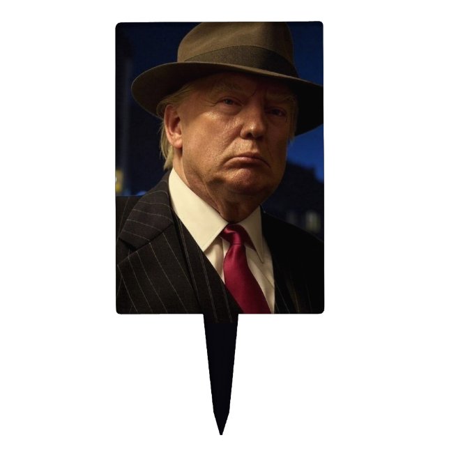 American President Donald Trump Godfather Cake Topper (Front)