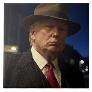 American President Donald Trump Godfather Ceramic Tile