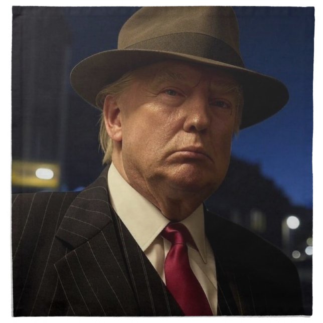 American President Donald Trump Godfather Cloth Napkin (Front)