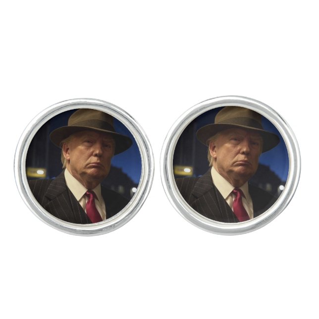 American President Donald Trump Godfather Cufflinks (Front)