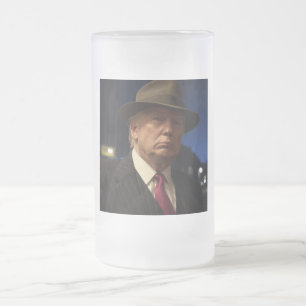 American President Donald Trump Godfather Frosted Glass Beer Mug
