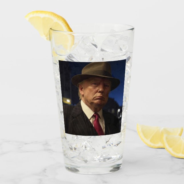 American President Donald Trump Godfather Glass (Front Ice)
