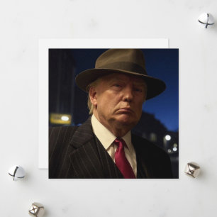 American President Donald Trump Godfather Holiday Card