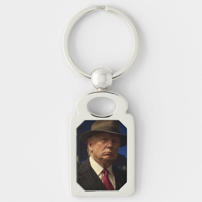 American President Donald Trump Godfather Keychain (Front)