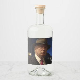 American President Donald Trump Godfather Liquor Bottle Label