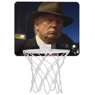 American President Donald Trump Godfather Mini Basketball Hoop