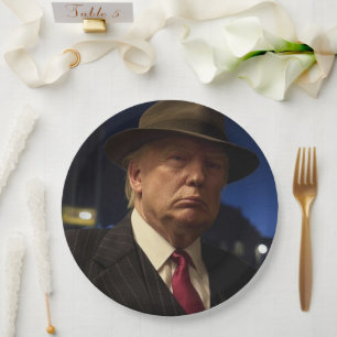 American President Donald Trump Godfather Paper Plates