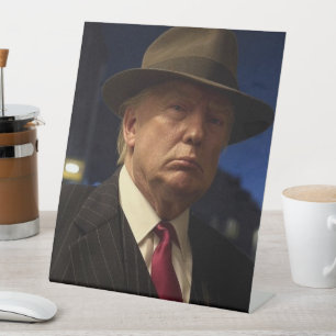 American President Donald Trump Godfather Pedestal Sign