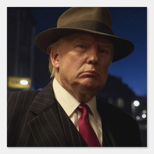 American President Donald Trump Godfather Sign (Front)