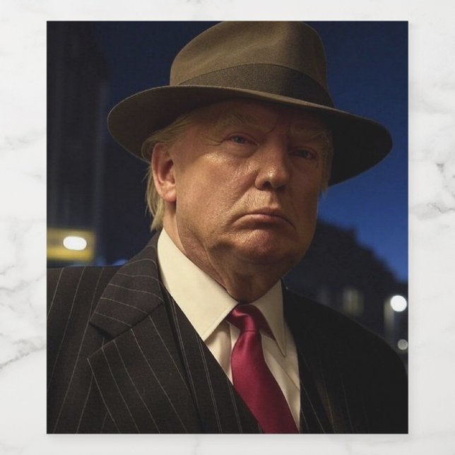 American President Donald Trump Godfather Wine Label (Single Label)
