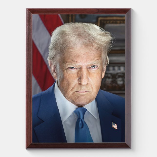 American President Donald Trump Photo 2025 Award Plaque (Vertical)
