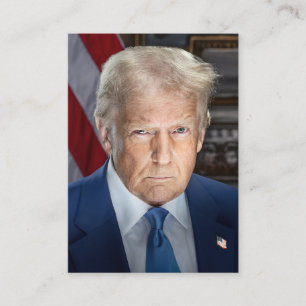 American President Donald Trump Photo 2025 Business Card
