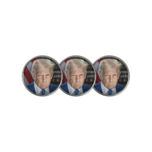 American President Donald Trump Photo 2025 Golf Ball Marker