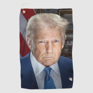 American President Donald Trump Photo 2025 Golf Towel