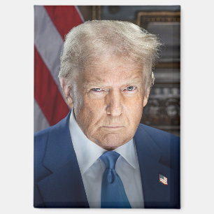 American President Donald Trump Photo 2025 Magnet