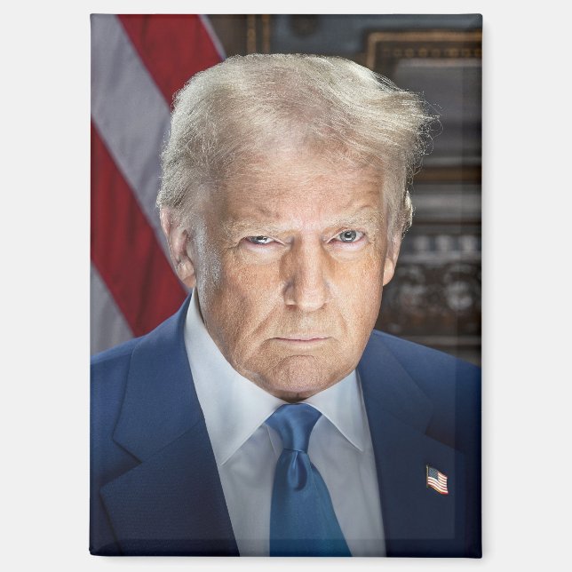 American President Donald Trump Photo 2025 Magnet (Front)