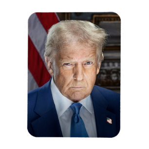 American President Donald Trump Photo 2025 Magnet