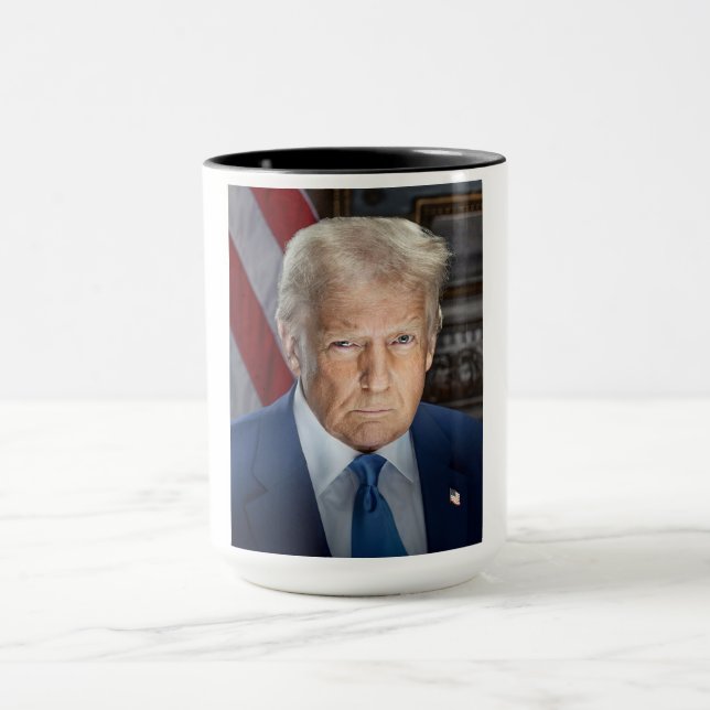 American President Donald Trump Photo 2025 Mug (Center)
