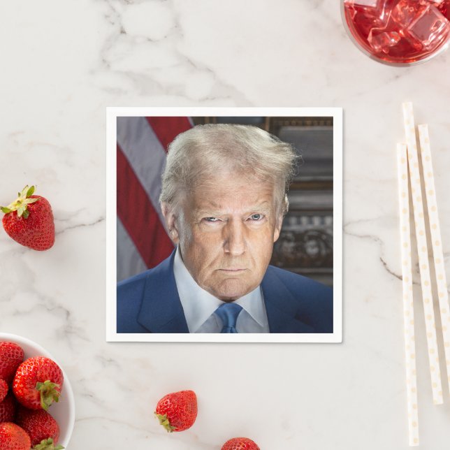 American President Donald Trump Photo 2025 Napkins (Insitu)