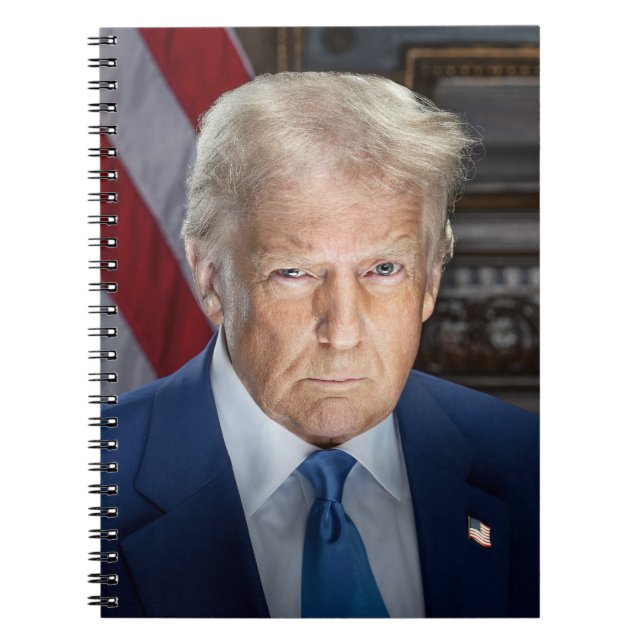 American President Donald Trump Photo 2025 Notebook (Front)