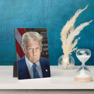 American President Donald Trump Photo 2025 Plaque