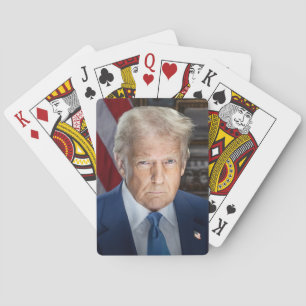 American President Donald Trump Photo 2025 Poker Cards