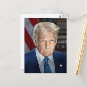 American President Donald Trump Photo 2025 Postcard
