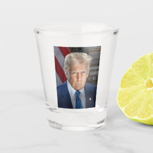 American President Donald Trump Photo 2025 Shot Glass