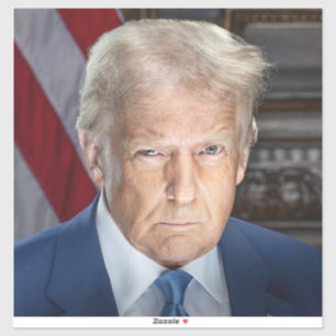 American President Donald Trump Photo 2025 Sticker