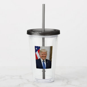 American President Donald Trump White House Acrylic Tumbler