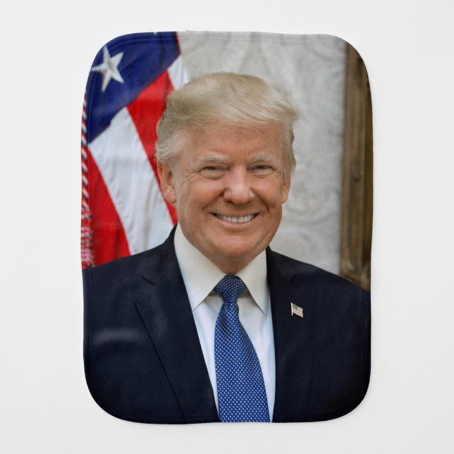 American President Donald Trump White House Baby Burp Cloth (Front)