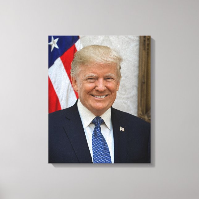 American President Donald Trump White House Canvas Print (Front)