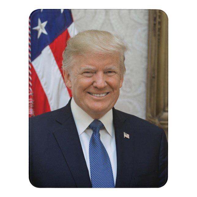 American President Donald Trump White House Door Sign (Contemporary Vert)