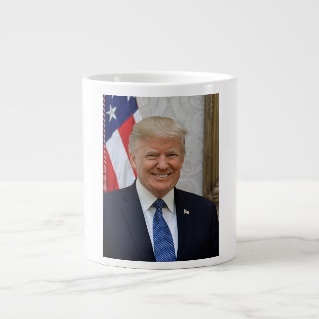 American President Donald Trump White House Giant Coffee Mug (Front)