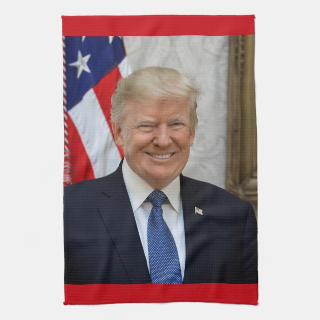American President Donald Trump White House Kitchen Towel (Vertical)