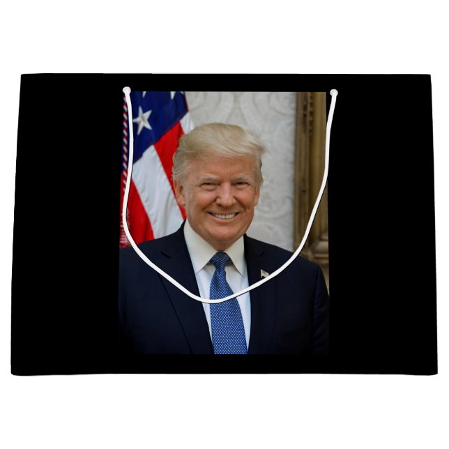 American President Donald Trump White House Large Gift Bag (Front)