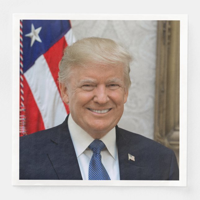 American President Donald Trump White House Paper Dinner Napkins (Front)