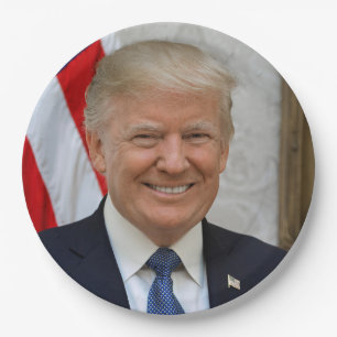 American President Donald Trump White House Paper Plates