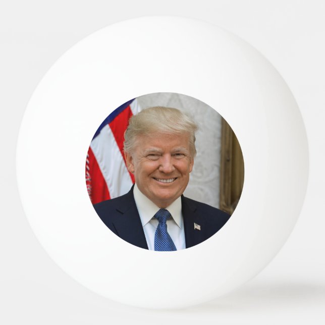 American President Donald Trump White House Ping Pong Ball (Front)