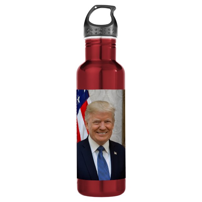 American President Donald Trump White House Stainless Steel Water Bottle (Front)