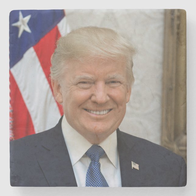 American President Donald Trump White House Stone Coaster (Front)