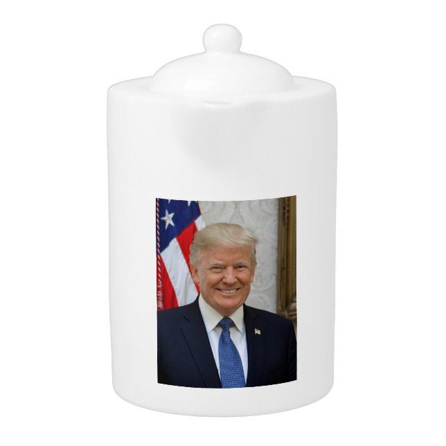 American President Donald Trump White House Teapot (Front)