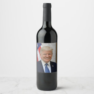 American President Donald Trump White House Wine Label