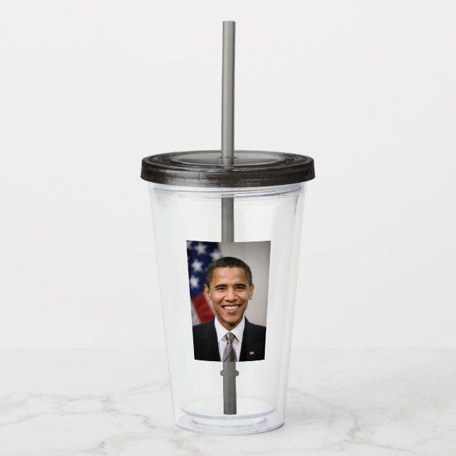 American President Elect Barack Obama  Acrylic Tumbler (Front)