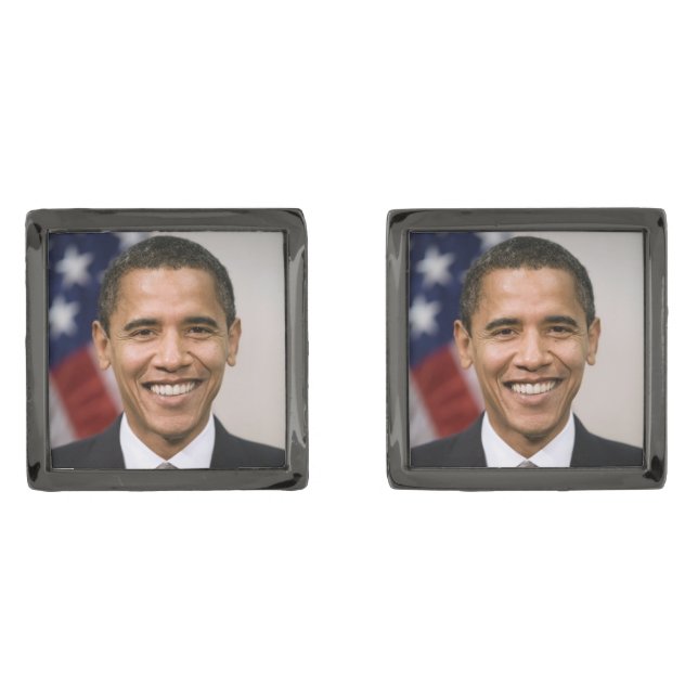 American President Elect Barack Obama  Cufflinks (Front)