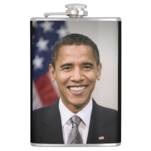 American President Elect Barack Obama Flask