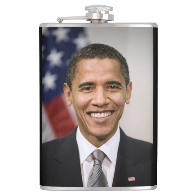 American President Elect Barack Obama  Flask (Front)