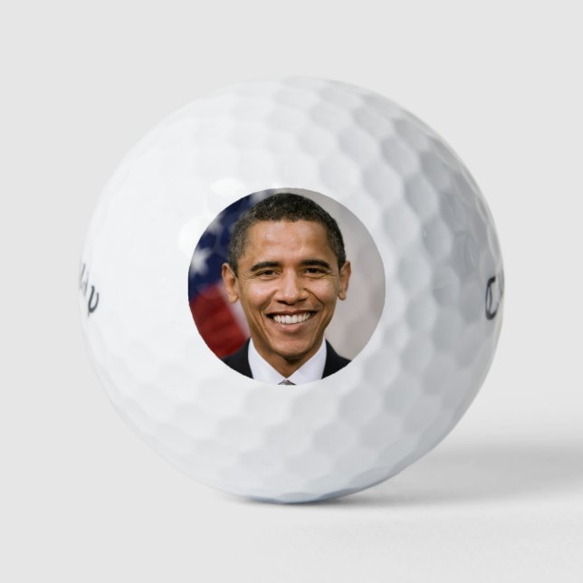 American President Elect Barack Obama  Golf Balls (Front)