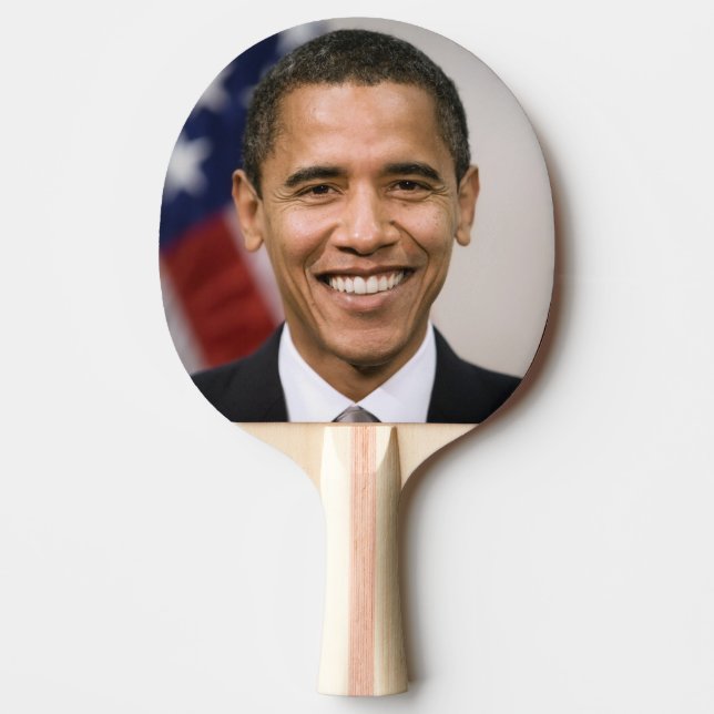 American President Elect Barack Obama  Ping Pong Paddle (Front)